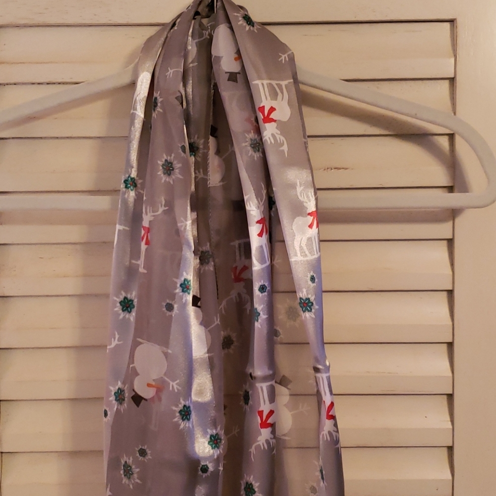 Holiday inspired scarf , 100% polyester, 13W - 60L